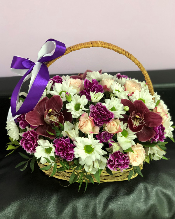 Цветы в корзинке Радостный день